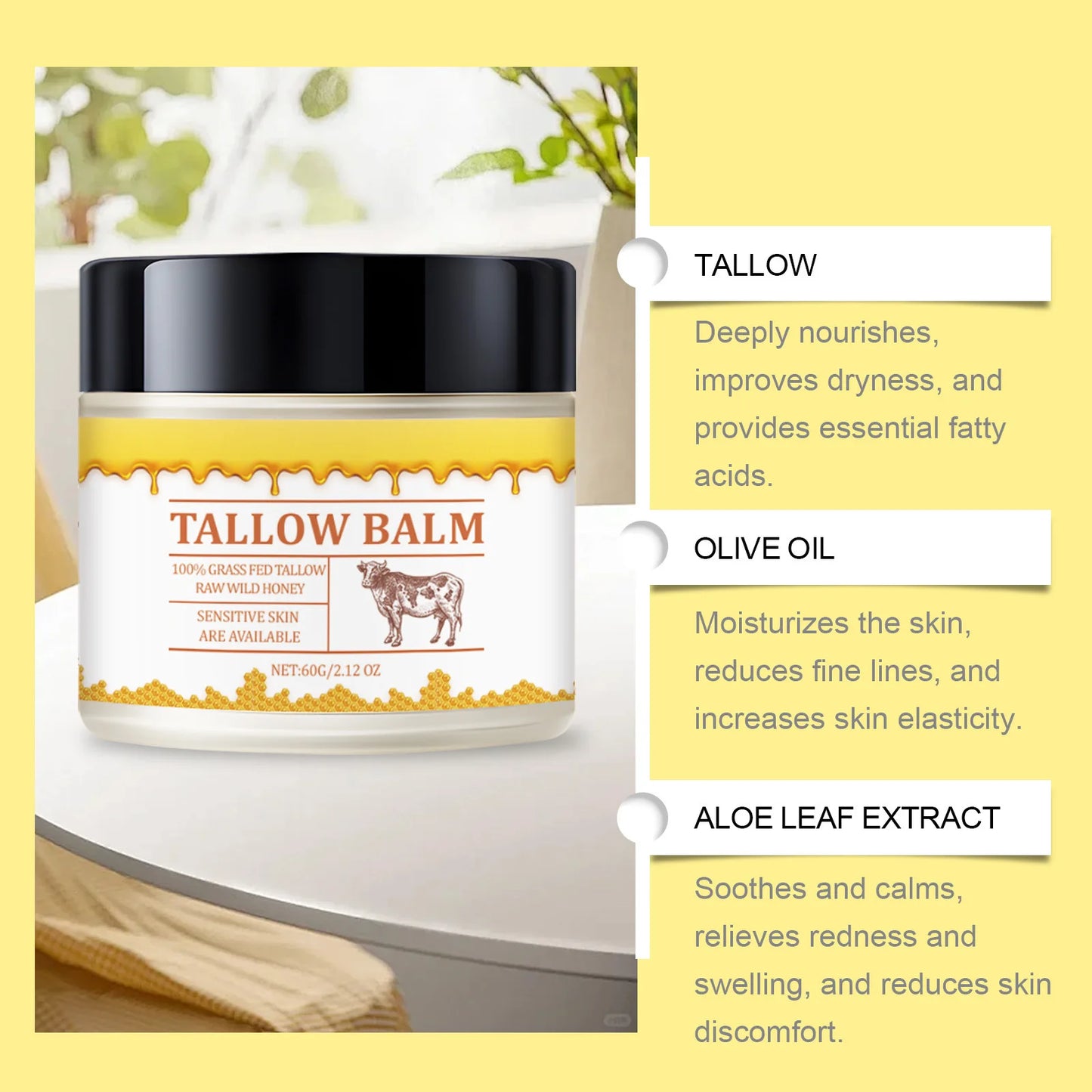 All Natural Beef Tallow Balm